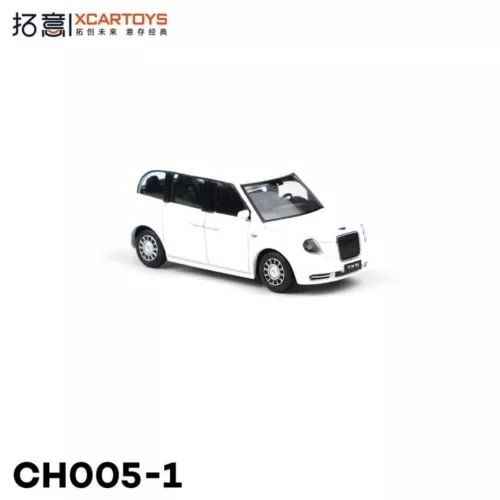 1/64 scale diecast car toy, white van with black roof