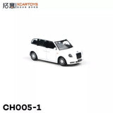 1/64 scale diecast car toy, white van with black roof