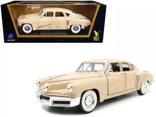 Road Signature 1948 Tucker Torpedo cream diecast model car, front angle
