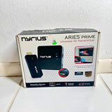 Nyrius Aries Prime wireless HD transmitter retail box with front device photo