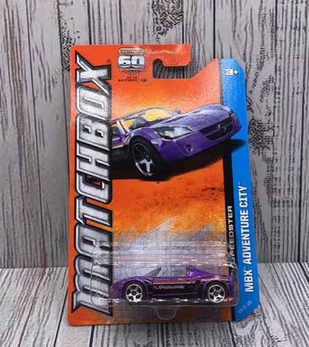 Purple diecast car with Opel-style speedster body, adventure city toy vehicle