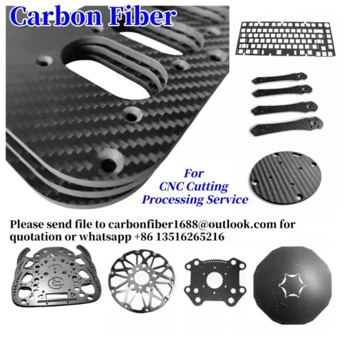 Carbon Fiber Sheet Plate Panel Custom CNC Cut Process Carve FPV Drone Arm Frame Drone