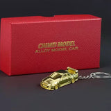 1:64 GTR R34 Audi RS7 Electroplate Alloy Toys Model Car Key Chain Diecasts Metal Toy