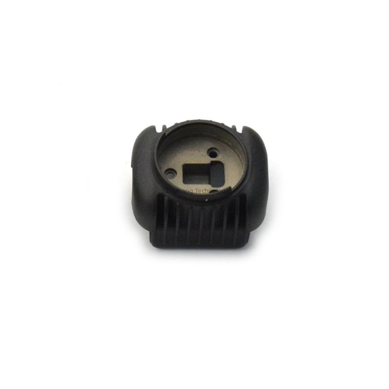 DJI Mini 4 Pro drone gimbal rear cover, black plastic with mounting holes
