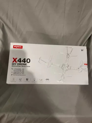 SYMA X440 DIY drone model box with modular detachable arms diagram