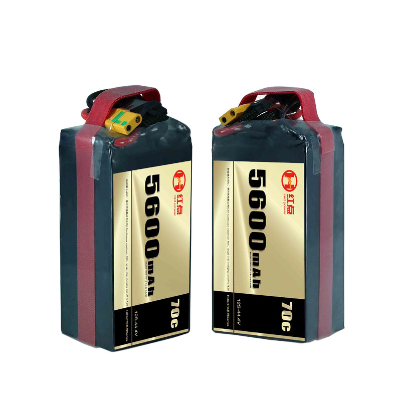 HD UAV Power 44.4V 5600mAh High Rate 70C Battery Li-Po 5.6Ah 5.6Ah12S Manufacture Fixed-Wind Vtol Lithium Ion Battery Pack Drone