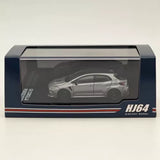 1/64 diecast model car in display box, silver gray Toyota GR Corolla RZ