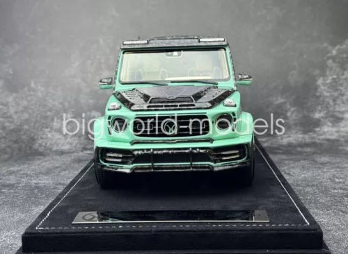 1/18 scale Mercedes-AMG G63 diecast model car, green front view