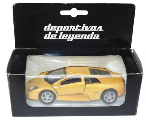 Yellow Lamborghini Murcielago diecast toy car in retail box