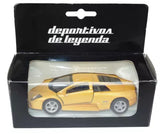 Yellow Lamborghini Murcielago diecast toy car in retail box