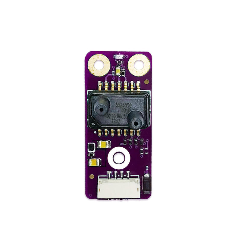 Airspeed sensor circuit board module with pressure port, purple PCB
