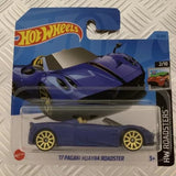 Hot Wheels 17 Pagani Huayra Roadster (Blue) 1:64 Mattel Diecast Parts