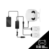 Car battery charger with plug adapters and cable for drone battery