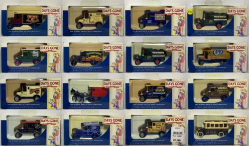 LLEDO Days Gone diecast vehicle in window box, assorted car and truck designs