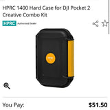 HPRC hard storage case, black with yellow side panel