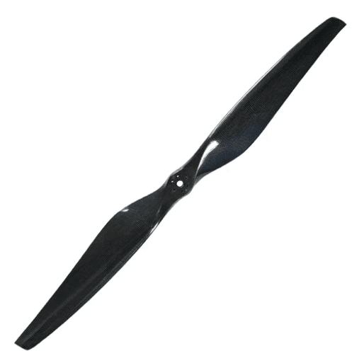 Drone propeller blade, black, curved single blade