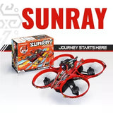 FPV mini quadcopter drone kit, red drone with four propellers and retail box