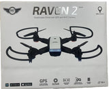 Sky Rider Raven 2 (DRWG530B) Foldable Drone with GPS and Wi-Fi Camera /Black-NEW Drone