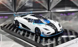 CR GRYNING 1:64 White Agera RS1 ML Racing Sports Model Diecast Resin Car Parts
