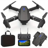 Foldable quadcopter drone with HD camera, controller, display screen, and carrying case