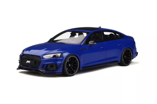 2019 Audi ABT TT RS-5 sportback diecast car, blue, front three-quarter view