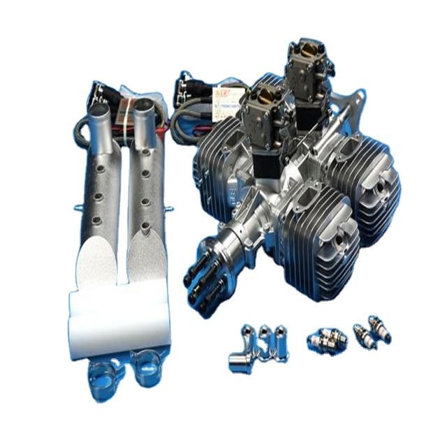 Air-cooled model gasoline engine with side exhaust and mount parts