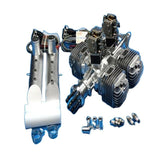 DLE222 Aircraft Model Gasoline Engine Four-cylinder Two-stroke Side Exhaust Natural Air-cooled Hand Start Displacement 222CC DIY Drone