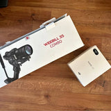 Weebill 3S gimbal combo box with drone accessory illustrations