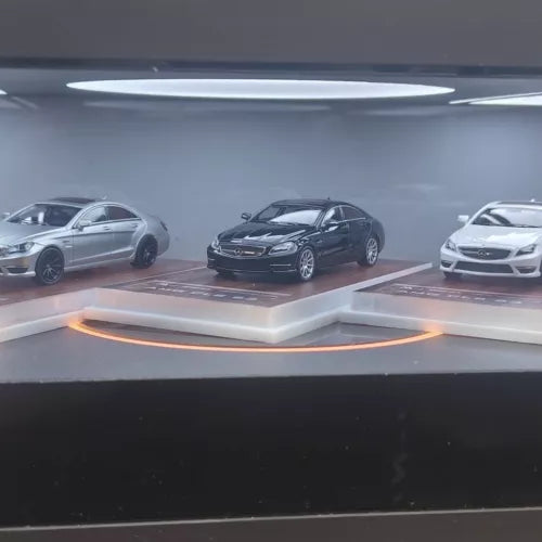 1:64 Mercedes-Benz CLS63 AMG diecast car model, three-car display