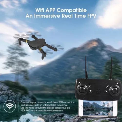 GPS Wi‑Fi drone with HD camera and remote controller with screen