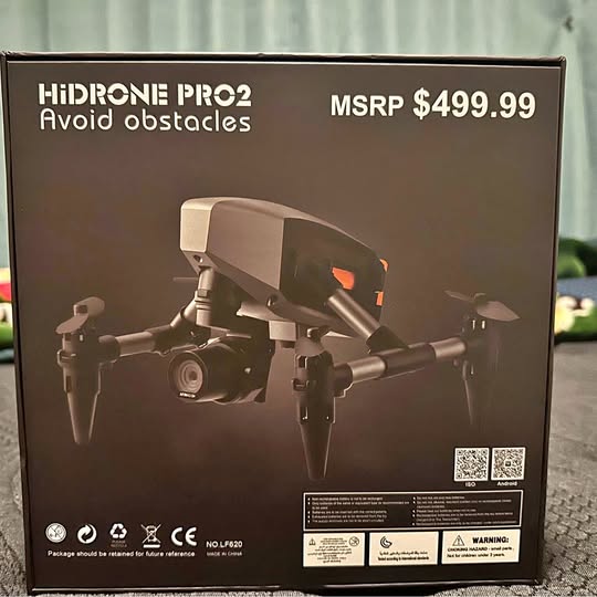 HiDRONE PRO2 drone box showing drone and Avoid obstacles feature