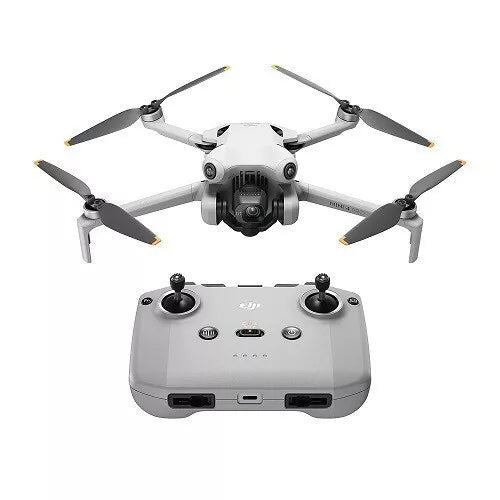 Camera drone and remote controller with front camera pod and four propellers