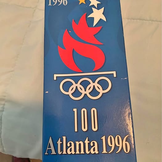 Diecast box for Dale Sr with Atlanta 1996 Olympic emblem and 100