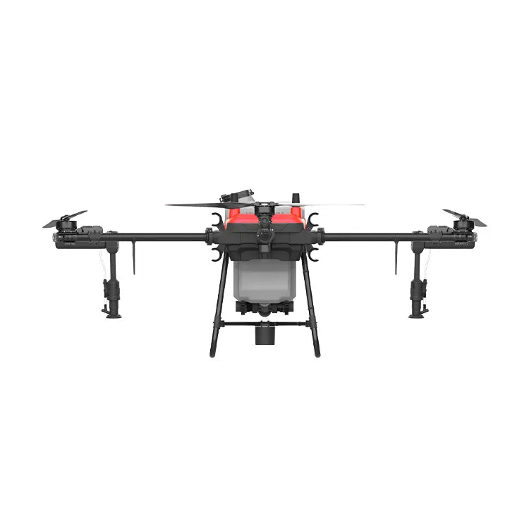 Agricultural drone sprayer with quadrotor frame and center spray tank, side spray booms