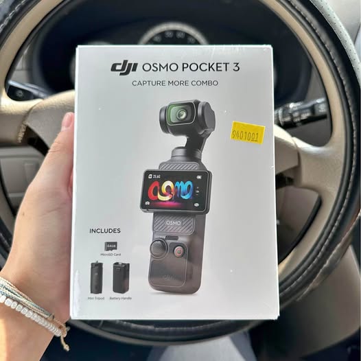 DJI Osmo Pocket 3 Capture More Combo retail box with accessories shown