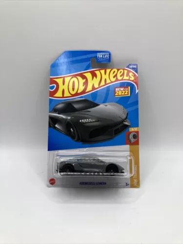 Diecast model car blister pack, black Gemera, Hot Wheels