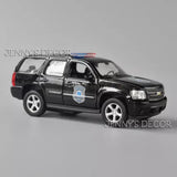 Welly 1:36 Scale Diecast Metal Car Model Toy Tahoe Police Vehicle Replica Toy