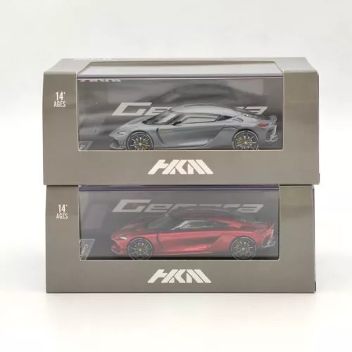 Diecast hybrid supercar model toy gift set, two boxed cars