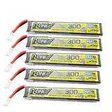 5PCS TATTU 300mAh 3.8V 1S 75C 1S Lipo Battery BT2.0/ PH2.0 Plug RC FPV Racing Drone Quadcopter Lipo Battery