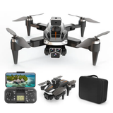 Mini quadcopter drone with front camera, detachable controller and carrying case