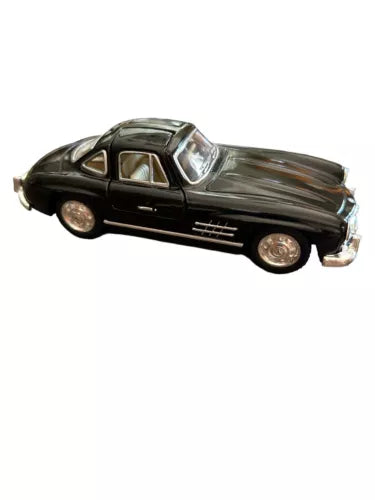 Black 1954 Mercedes-Benz 300 SL coupe diecast pull-back toy, 1:36