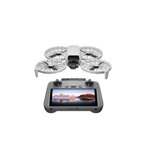 DJI drone remote controller with built-in screen and dual joysticks, dark gray
