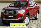 1/18 SAIC MAXUS T60 diecast model car, red front three-quarter view