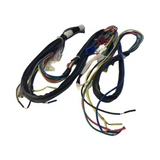 Drone wiring harness with multicolor PVC-covered wires and connector plugs
