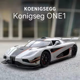 Scale Koenigsegg Jesko Super Car Diecast Model Toy Car Sound Light Kids Toy 1:24 Parts