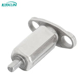 Metal folding drone arm hinge with rotating shaft, silver-gray finish