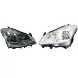 Diecast taxi front headlight set with clear lenses and black housings