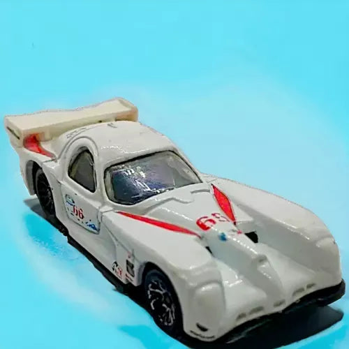 Diecast race car model with red stripe and number 96