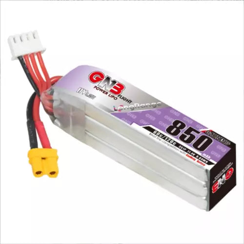 LiPo LiHV 3S HV 11.4V 850mAh 60/120C XT30 GNB Drone FPV Long Range Drone