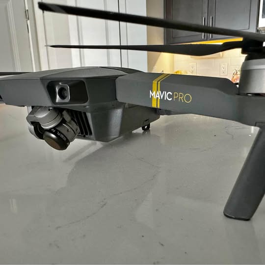 DJI Mavic Pro drone with front camera and propellers